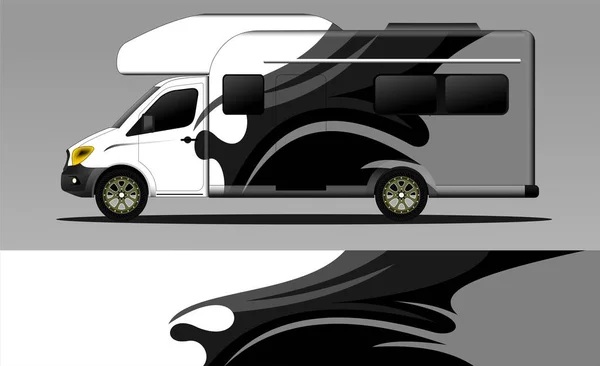 Racing Background Vector Camper Car Wraps More — Stockvector