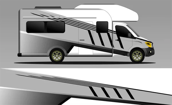 Arrière Plan Course Vecteur Pour Enveloppements Camping Car — Image vectorielle