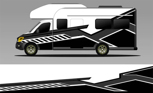 Racing Background Vector Camper Car Wraps More — Image vectorielle