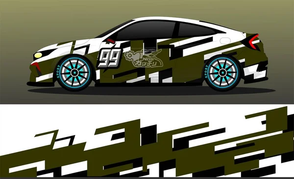 Car Wrap Abstract Racing Graphic Background Vinyl Wrap Stickers — Διανυσματικό Αρχείο