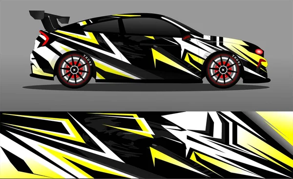 Car Wrap Abstract Racing Graphic Background Vinyl Wrap Stickers — 图库矢量图片