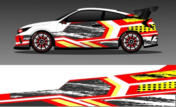 Car Wrap Abstract Racing Graphic Background Vinyl Wrap Stickers — Διανυσματικό Αρχείο