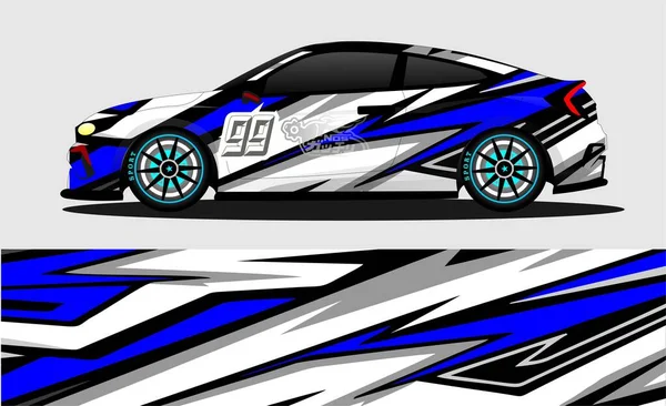 Bil Wrap Abstrakt Racing Grafisk Bakgrund För Vinyl Wrap Och — Stock vektor