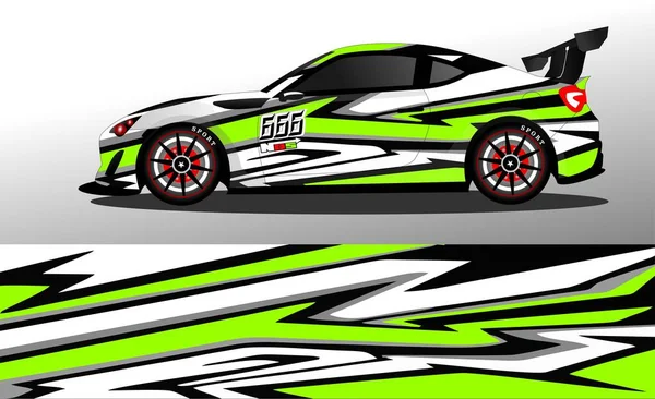 Bil Wrap Abstrakt Racing Grafisk Bakgrund För Vinyl Wrap Och — Stock vektor