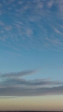 Beautiful Sky with Colourful Clouds, Drone's High Angle Footage over City of England UK