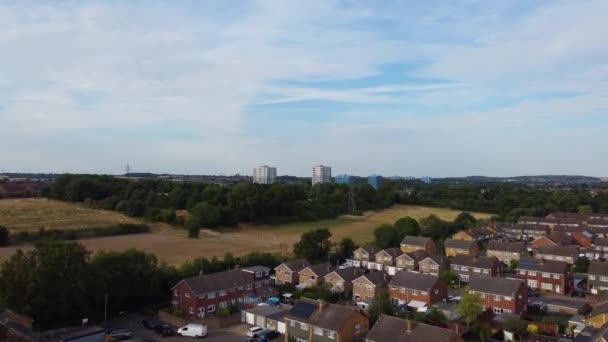 Gorgeous Aerial View Luton City England Sunset Time Colourful Clouds — Vídeos de Stock