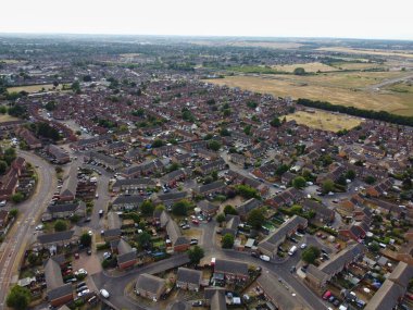 Görkemli Hava Görüntüleri Yüksek Açılı Drone 'un Şehir Manzarası ve İngiltere Büyük Britanya Manzarası