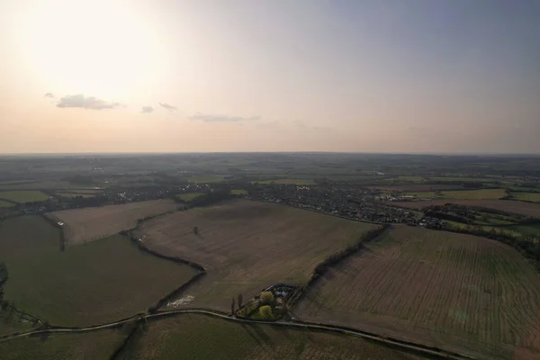 Gorgeous Aerial footage high angle Drone\'s View of Cityscape and Landscape of England Great Britain