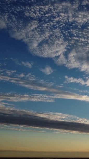 Beautiful Sky Colourful Clouds Drone High Angle Footage City England — Stok video