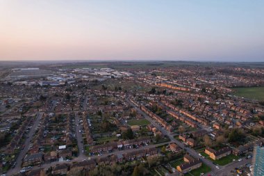 Gorgeous Aerial footage high angle Drone's View of Cityscape and Landscape of England Great Britain
