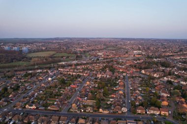 Görkemli Hava Görüntüleri Yüksek Açılı Drone 'un Şehir Manzarası ve İngiltere Büyük Britanya Manzarası