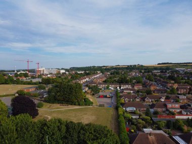 Görkemli Hava Görüntüleri Yüksek Açılı Drone 'un Şehir Manzarası ve İngiltere Büyük Britanya Manzarası