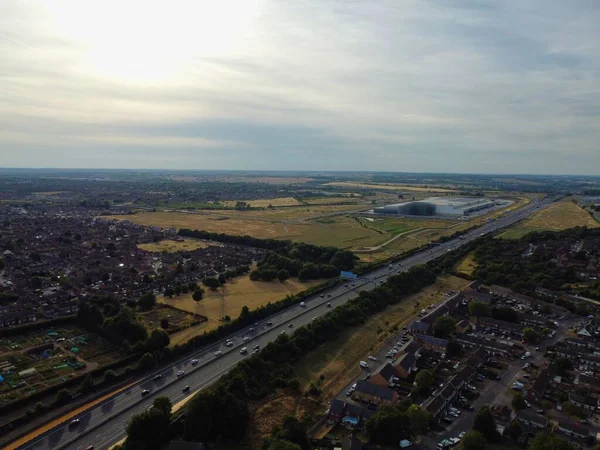 Prachtige Luchtbeelden Hoge Hoek Drone View Cityscape Landscape England Groot — Stockfoto
