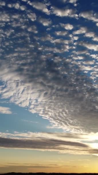 Beautiful Sky Colourful Clouds Drone High Angle Footage City England — Vídeo de Stock