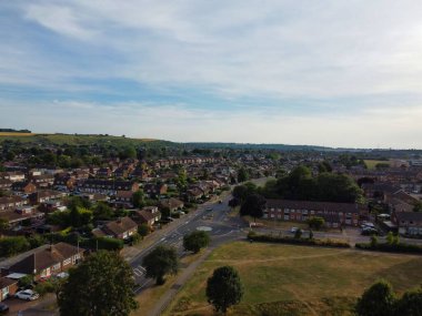 Görkemli Hava Görüntüleri Yüksek Açılı Drone 'un Şehir Manzarası ve İngiltere Büyük Britanya Manzarası