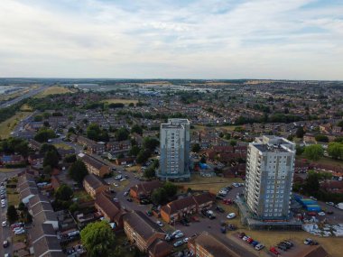 Görkemli Hava Görüntüleri Yüksek Açılı Drone 'un Şehir Manzarası ve İngiltere Büyük Britanya Manzarası
