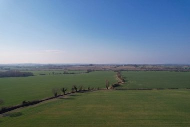 Görkemli Hava Görüntüleri Yüksek Açılı Drone 'un Şehir Manzarası ve İngiltere Büyük Britanya Manzarası