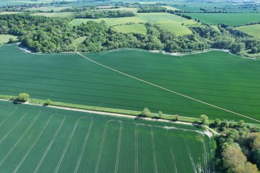 Görkemli Hava Görüntüleri Yüksek Açılı Drone 'un Şehir Manzarası ve İngiltere Büyük Britanya Manzarası