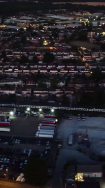 Muhteşem Hava Görüntüleri Yüksek Açılı Drone 'un Şehir Manzarası ve İngiltere' nin Manzarası Büyük Britanya İHA 'sının