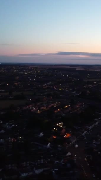 Atemberaubende Luftaufnahmen Hochwinkel Drohnen Ansicht Von Stadtbild Und Landschaft Von — Stockvideo