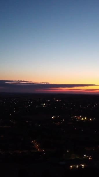Beautiful Sky Colourful Clouds Drone High Angle Footage City England — Vídeo de Stock