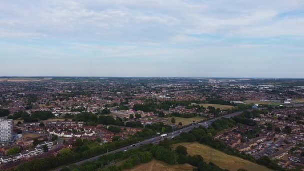 Atemberaubende Luftaufnahmen Hochwinkel Drohnen Ansicht Von Stadtbild Und Landschaft Von — Stockvideo