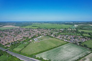 Görkemli Hava Görüntüleri Yüksek Açılı Drone 'un Şehir Manzarası ve İngiltere Büyük Britanya Manzarası