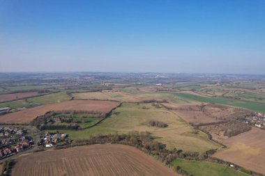 Görkemli Hava Görüntüleri Yüksek Açılı Drone 'un Şehir Manzarası ve İngiltere Büyük Britanya Manzarası