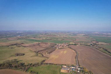 Görkemli Hava Görüntüleri Yüksek Açılı Drone 'un Şehir Manzarası ve İngiltere Büyük Britanya Manzarası