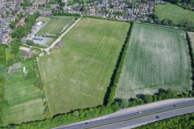 Görkemli Hava Görüntüleri Yüksek Açılı Drone 'un Şehir Manzarası ve İngiltere Büyük Britanya Manzarası