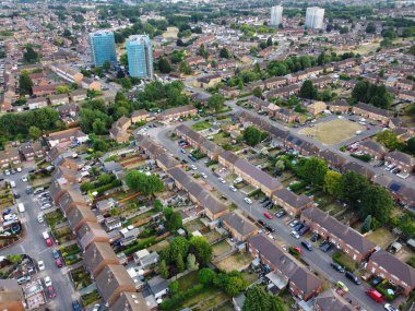 Görkemli Hava Görüntüleri Yüksek Açılı Drone 'un Şehir Manzarası ve İngiltere Büyük Britanya Manzarası