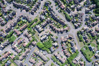 Gorgeous Aerial footage high angle Drone's View of Cityscape and Landscape of England Great Britain