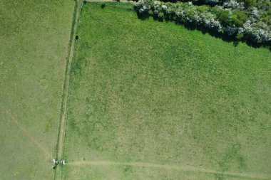 Görkemli Hava Görüntüleri Yüksek Açılı Drone 'un Şehir Manzarası ve İngiltere Büyük Britanya Manzarası