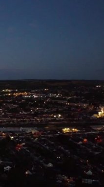 Muhteşem Hava Görüntüleri Yüksek Açılı Drone 'un Şehir Manzarası ve İngiltere' nin Manzarası Büyük Britanya İHA 'sının