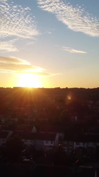 Gorgeous Aerial Footage High Angle Drone View Cityscape Landscape England — Stock Video