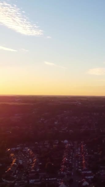 Schitterende Luchtbeelden Hoge Hoek Drone View Cityscape Landscape England Britse — Stockvideo