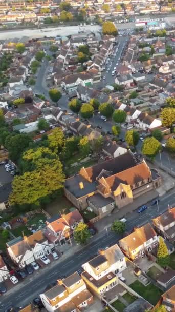 Gorgeous Aerial Footage High Angle Drone View Cityscape Landscape England — Stockvideo