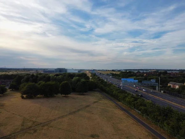 Vanuit Lucht Uitzicht Stad Van Hoofdstad Van Staat Van Het — Stockfoto