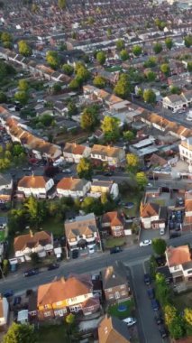 Muhteşem Hava Görüntüleri Yüksek Açılı Drone 'un Şehir Manzarası ve İngiltere' nin Manzarası Büyük Britanya İHA 'sının