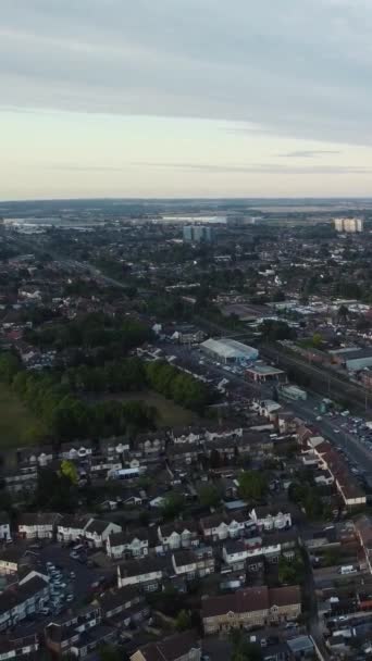 Gorgeous Aerial Footage High Angle Drone View Cityscape Landscape England — Vídeo de Stock