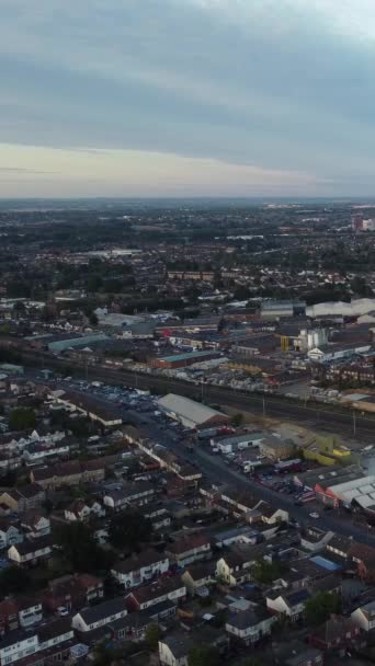 Gorgeous Aerial Footage High Angle Drone View Cityscape Landscape England — Stockvideo