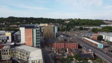 Muhteşem Hava Görüntüleri Yüksek Açılı Drone 'un Şehir Manzarası ve İngiltere' nin Manzarası Büyük Britanya İHA 'sının