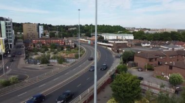 Muhteşem Hava Görüntüleri Yüksek Açılı Drone 'un Şehir Manzarası ve İngiltere' nin Manzarası Büyük Britanya İHA 'sının