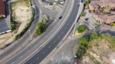 Muhteşem Hava Görüntüleri Yüksek Açılı Drone 'un Şehir Manzarası ve İngiltere' nin Manzarası Büyük Britanya İHA 'sının