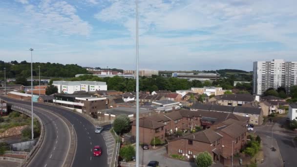 Gorgeous Aerial Footage High Angle Drone View Cityscape Landscape England — Stockvideo