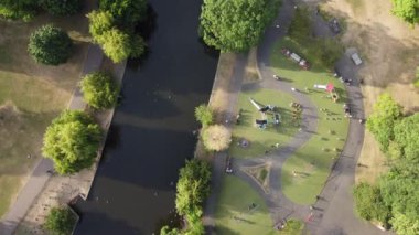 Muhteşem Hava Görüntüleri Yüksek Açılı Drone 'un Şehir Manzarası ve İngiltere' nin Manzarası Büyük Britanya İHA 'sının
