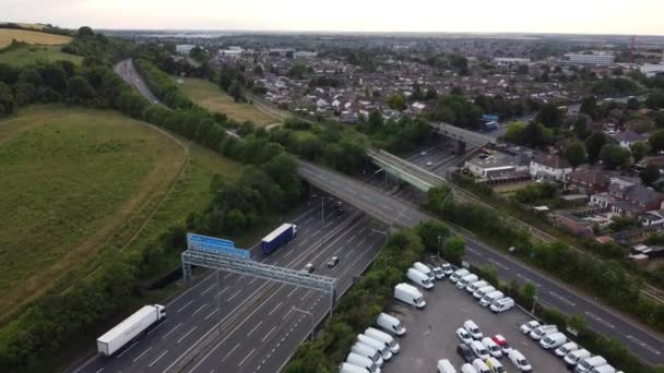 Superbes Images Aériennes Vue Aérienne Paysage Urbain Paysage Angleterre Drone — Video