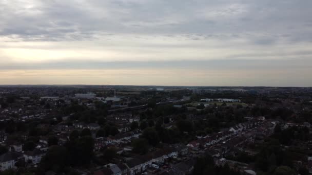 Gorgeous Aerial Footage High Angle Drone View Cityscape Landscape England — Stockvideo