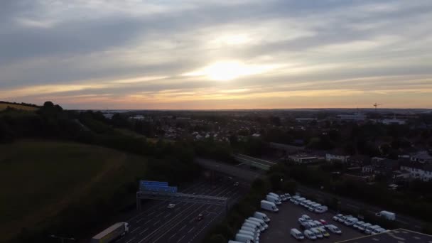 Gorgeous Aerial Footage High Angle Drone View Cityscape Landscape England — Video