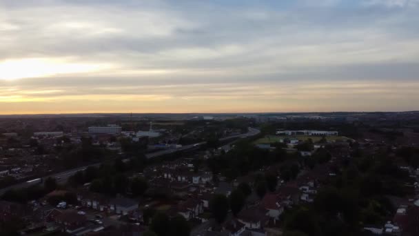 Gorgeous Aerial Footage High Angle Drone View Cityscape Landscape England — Stockvideo